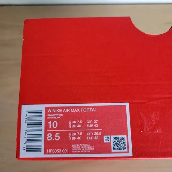 ✨Nike Air Max Portal Sz 8.5 Men Shoes Athletic Sneakers Black White HF3053-001✨ - Picture 8 of 11